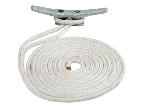 Sea-Dog Double Braided Nylon Dock Line - 3/8" x 10' - White - Image 2
