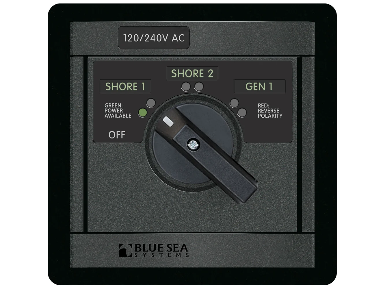 Bue Sea 120/240v AC Rotary 65A Off + 3 Sources