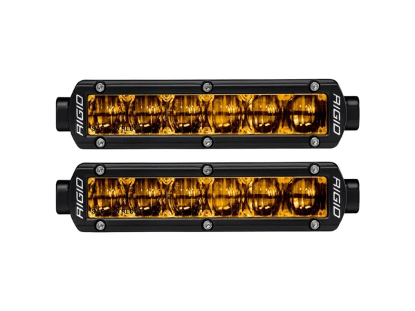 RIGID Industries 6" SR-Series SAE Compliant Fog Light - Black w/Yellow Light - Image 4