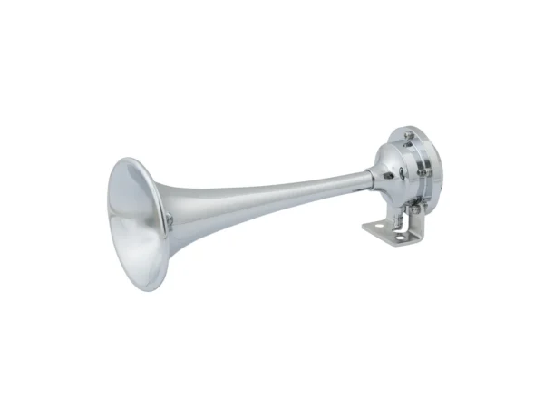 Marinco 12V Chrome Plated Single Trumpet Mini Air Horn - Image 2
