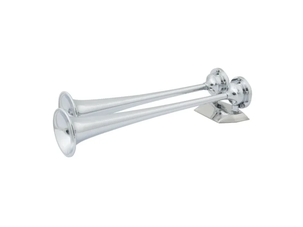 Marinco 12V Chrome Plated Dual Trumpet Air Horn - Image 3