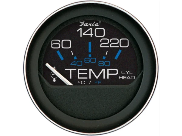 Faria Coral 2" Cylinder Head Temperature Gauge (60-120° F) w/Sender - Image 4