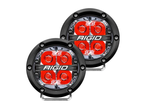 RIGID Industries 360-Series 4" LED Off-Road Spot Beam w/Red Backlight - Black Housing - Image 3