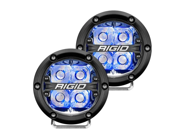RIGID Industries 360-Series 4" LED Off-Road Spot Beam w/Blue Backlight - Black Housing - Image 3