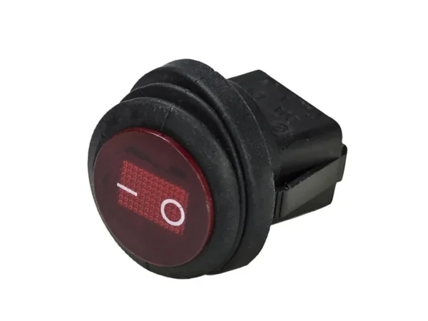 HEISE Rocker Switch - Illuminated Red Round - 5-Pack - Image 2