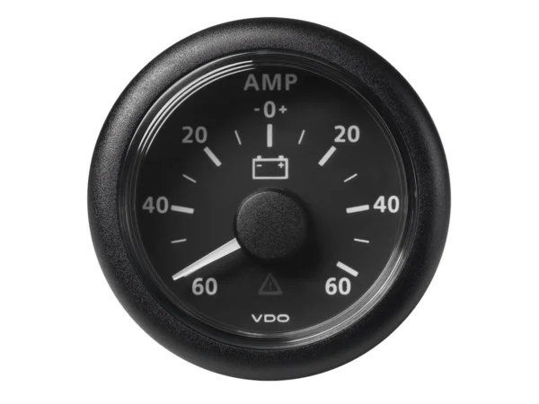 Veratron 52MM (2-1/16") ViewLine Battery Status Gauge -60/+60AMP - Black Dial & Bezel - Image 2