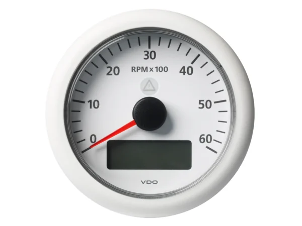 Veratron 3-3/8" (85MM) ViewLine Tachometer w/Multi-Function Display - 0 to 6000 RPM - White Dial & Bezel - Image 2