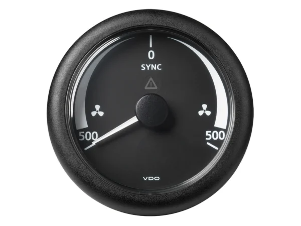 Veratron 3-3/8" (85MM) ViewLine Synchronizer -500/+500 RPM - 8 to 32V - Black Dial & Bezel - Image 2