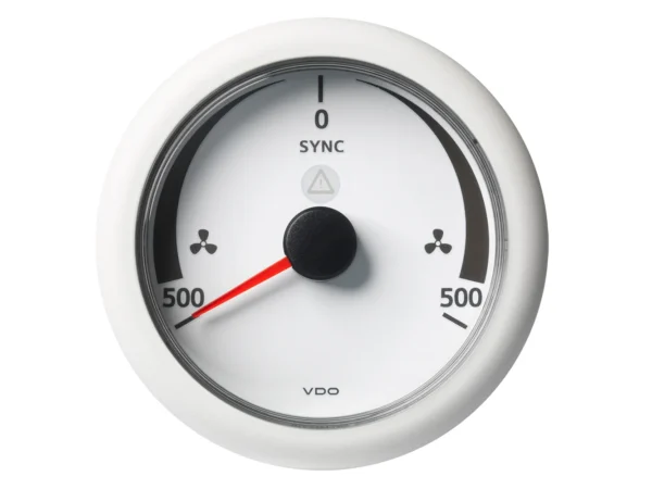 Veratron 3-3/8" (85MM) ViewLine Synchronizer -500/+500 RPM - 8 to 32V - White Dial & Bezel - Image 2
