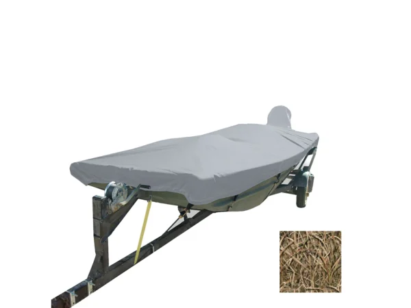 Carver Performance Poly-Guard Styled-to-Fit Boat Cover f/12.5' Open Jon Boats - Shadow Grass - Image 3