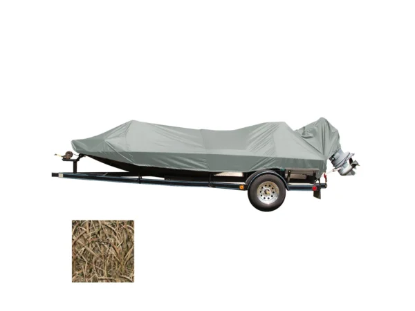 Carver Performance Poly-Guard Styled-to-Fit Boat Cover f/16.5' Jon Style Bass Boats - Shadow Grass - Image 3