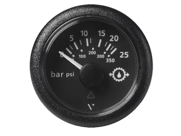 Veratron 52MM (2-1/16") ViewLine Transmission Oil Pressure 25 Bar/350 PSI - Black Dial & Round Bezel - Image 2