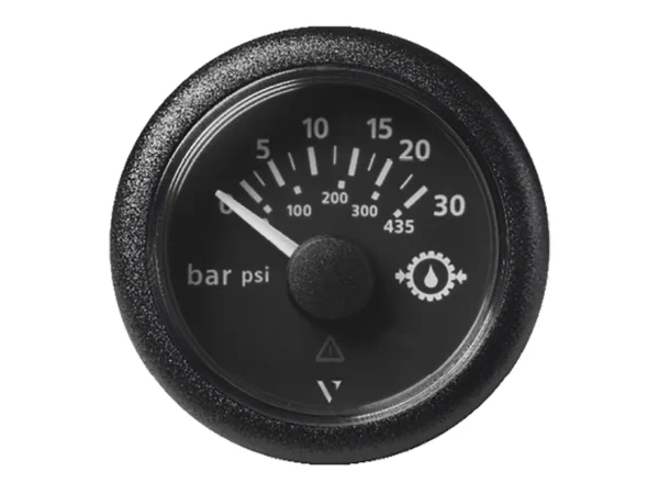 Veratron 52MM (2-1/16") ViewLine Transmission Oil Pressure 30 Bar/435 PSI - Black Dial & Round Bezel - Image 2