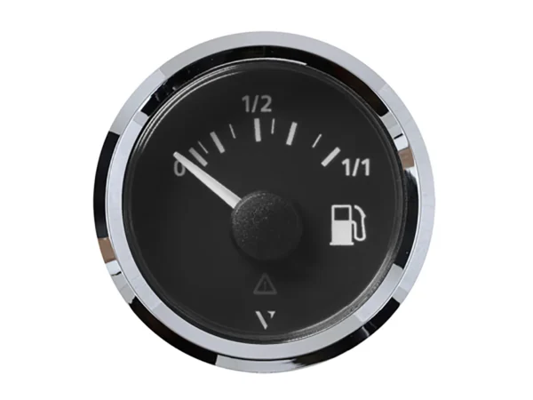 Veratron 52MM (2-1/16") ViewLine Fuel Level Gauge 0-1/1 - 3-180 OHM - Black Dial & Chrome Triangular Bezel - Image 2