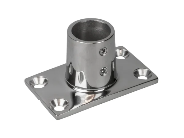 Sea-Dog Rail Base Fitting Rectangular Base 90° 316 Stainless Steel - 1-7/8" x 3-3/16" - 1" OD - Image 2