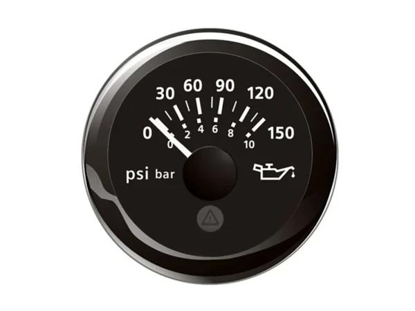 Veratron 52MM (2-1/16") ViewLine Oil Pressure Indicator 0 to 150 PSI - Black Dial & Round Bezel - Image 2