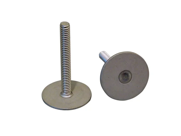 Weld Mount Stainless Steel Stud 1.25" Base 1/4 x 20 Thread 0.75" Tall - 100 Pack - Image 2