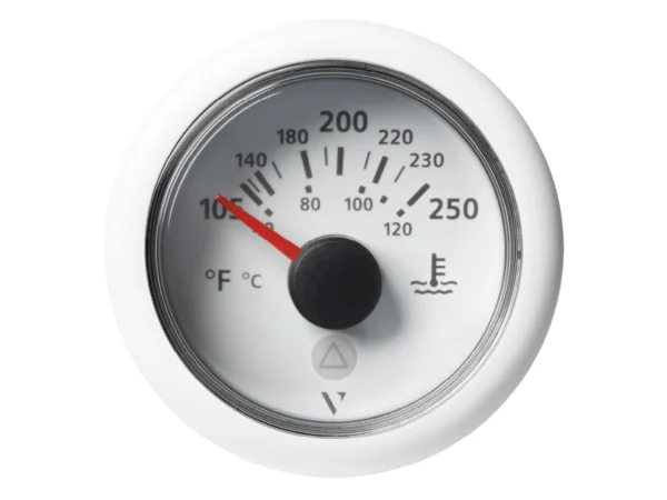 Veratron 52 MM (2-1/16") ViewLine Temperature Gauge 105°F to 250°F - White Dial/Bezel - Image 2