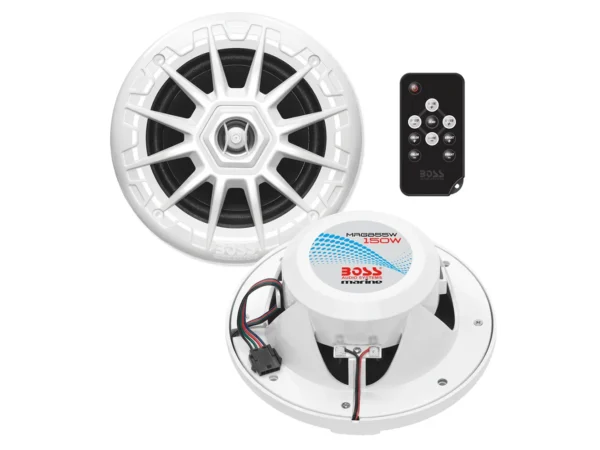 Boss Audio MRGB55W 5.25" Marine Speakers w/RGB Lighting - White