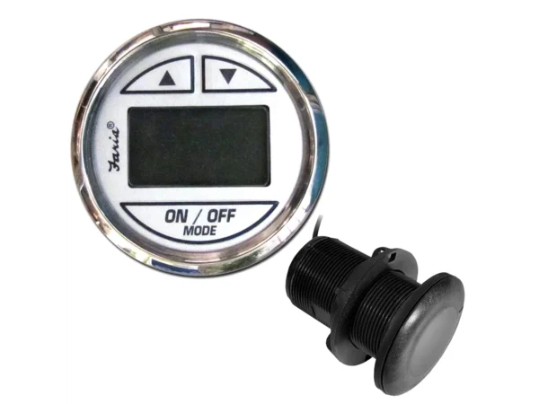 Faria Chesapeake White SS 2" Depth Sounder w/Thru-Hull Transducer - Image 2