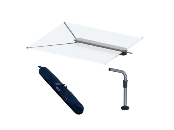 TACO ShadeFin w/White Fabric, Case & Fixed Rod Holder Mount Kit - Image 4