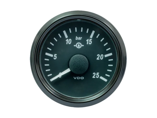 VDO SingleViu 52mm (2-1/16") Gear Oil Pressure Gauge - 25 Bar - 0-180 Ohm - Image 2