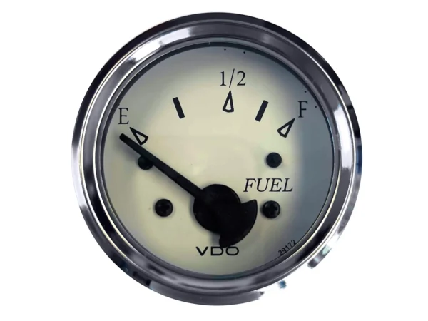 VDO Cockpit Marine 52MM (2-1/16") Fuel Level Gauge - White Dial/Chrome Bezel - Image 2