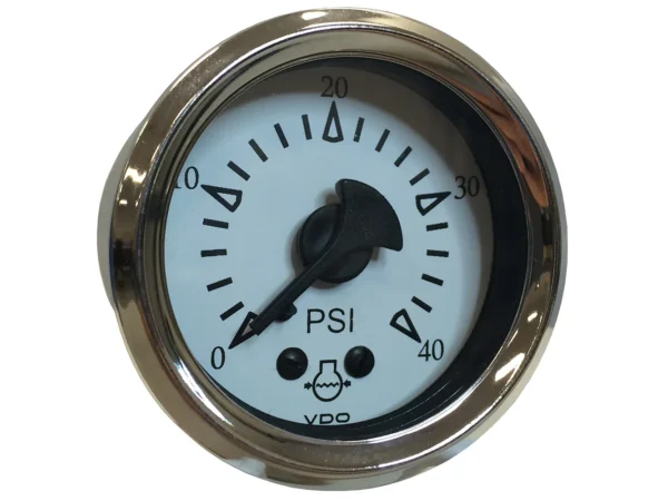 VDO Cockpit Marine 52MM (2-1/16") Mechanical Water Pressure Gauge - White Dial/Chrome Bezel - Image 2