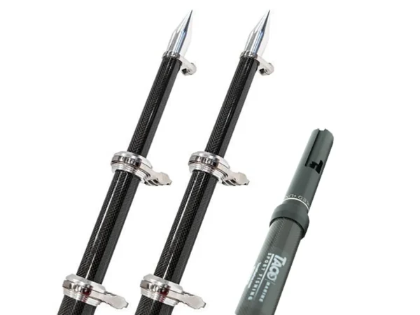 TACO 20' Carbon Fiber Twist & Lock Outrigger Poles f/GS-450, GS-500 & GS-1000 Bases - Black - Image 2