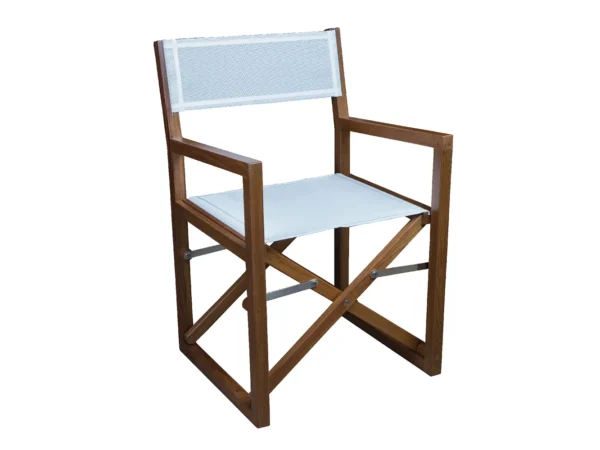 Whitecap Director's Chair w/White Batyline Fabric - Teak - Image 6