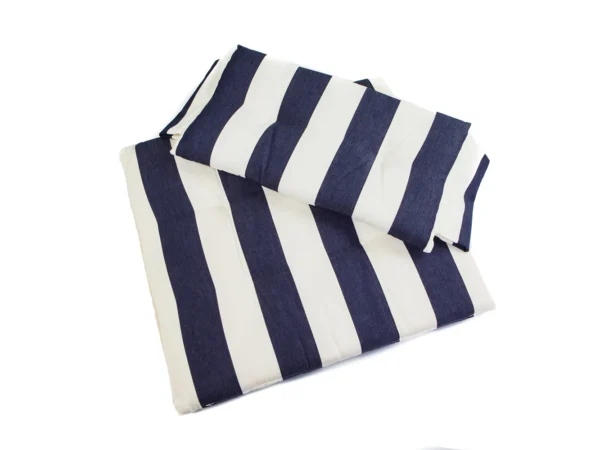 Whitecap Seat Cushion Set f/Director's Chair - Navy & White Stripes - Image 2