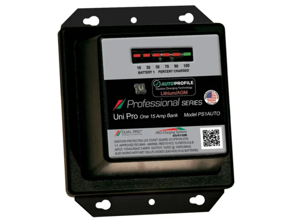 Dual Pro PS1 Auto 15A - 1-Bank Lithium/AGM Battery Charger - Image 2