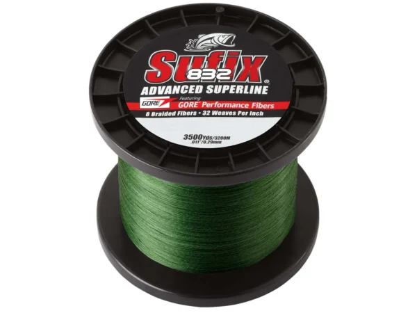 Sufix 832® Advanced Superline® Braid - 10lb - Low-Vis Green - 3500 yds - Image 2