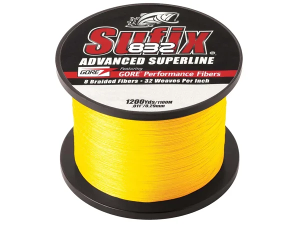 Sufix 832® Advanced Superline® Braid - 15lb - Hi-Vis Yellow - 1200 yds - Image 2