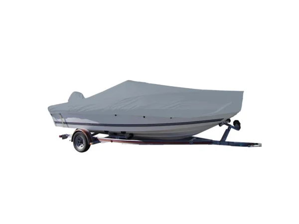 Carver Sun-DURA® Styled-to-Fit Boat Cover f/17.5' V-Hull Center Console Fishing Boat - Grey - Image 2