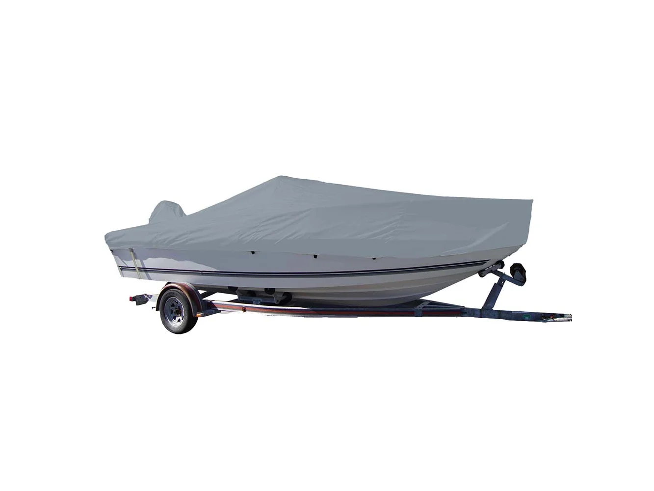 Carver Sun-DURA® Styled-to-Fit Boat Cover f/21.5' V-Hull Center Console Fishing Boat - Grey - Image 2