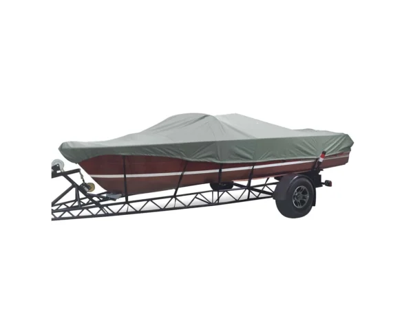 Carver Sun-DURA® Styled-to-Fit Boat Cover f/18.5' Tournament Ski Boats - Grey - Image 2