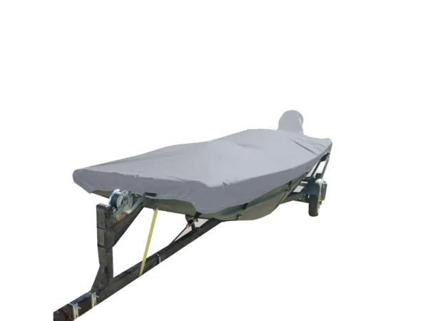 Carver Poly-Flex II Styled-to-Fit Boat Cover f/12.5' Open Jon Boats - Grey - Image 2