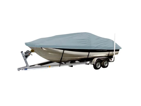 Carver Sun-DURA® Styled-to-Fit Boat Cover f/21.5' Sterndrive Deck Boats w/Low Rails - Grey - Image 2