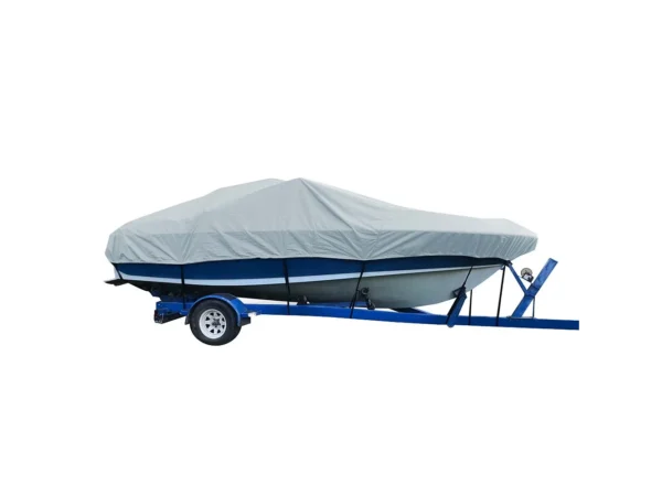 Carver Sun-DURA® Styled-to-Fit Boat Cover f/19.5' V-Hull Low Profile Cuddy Cabin Boats w/Windshield & Rails - Grey - Image 2