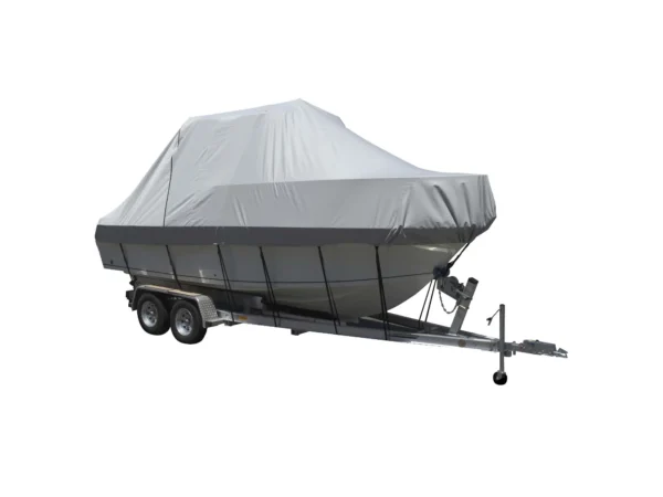 Carver Sun-DURA® Specialty Boat Cover f/28.5' Walk Around Cuddy & Center Console Boats - Grey - Image 2