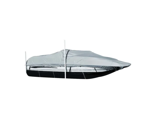 Carver Sun-DURA® Styled-to-Fit Boat Cover f/22.5' Sterndrive Deck Boats w/Walk-Thru Windshield - Grey - Image 2