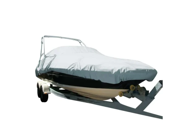 Carver Sun-DURA® Specialty Boat Cover f/22.5' Sterndrive Deck Boats w/Tower - Grey - Image 2