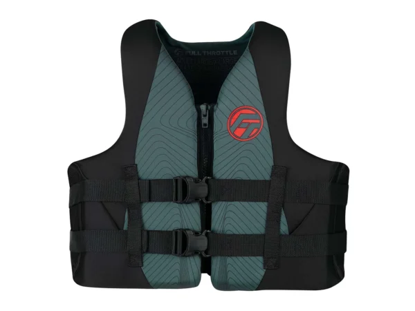 Full Throttle Adult Rapid-Dry Life Jacket - L/XL - Grey/Black - Image 3