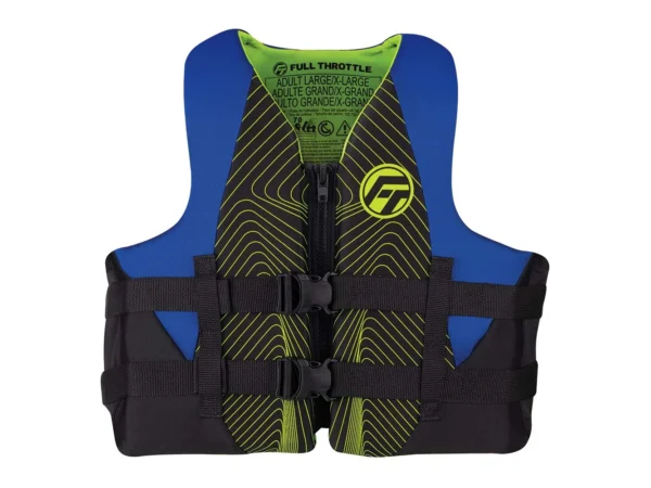 Full Throttle Adult Rapid-Dry Life Jacket - L/XL - Blue/Black - Image 3