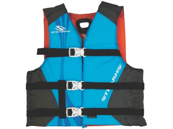 Stearns Antimicrobial Nylon Vest Life Jacket - 30-50lbs - Blue - Image 2