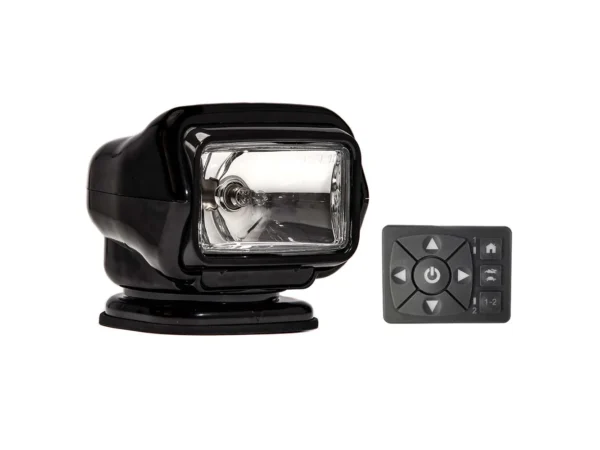 Golight Stryker ST Series Permanent Mount Black 12V Halogen w/Hard Wired Dash Mount Remote - Image 2