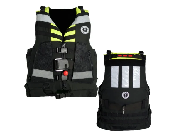 Mustang Swift Water Rescue Vest - Fluorescent Yellow/Green/Black - Universal - Image 2