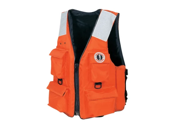 Mustang 4-Pocket Flotation Vest - Orange - XL - Image 2