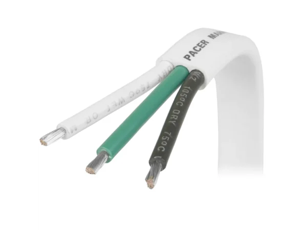 Pacer 16/3 AWG Triplex Cable - Black/Green/White - 100' - Image 2